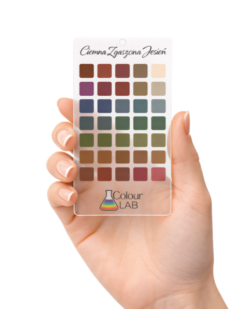 przezroczysta paletka kolorów - Ciemna Zgaszona Jesień w dłoni.png